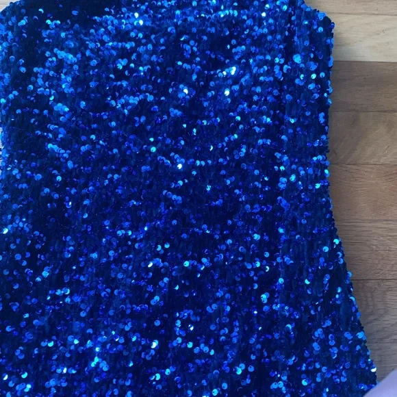 Sparkly blue homecoming dress - Picture 2 of 5